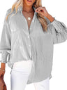 Loose-fit Long Sleeve Stripes Stripes Shirts