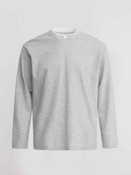 Minimalism Small V-neck Loose-fit T-shirts
