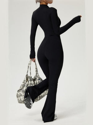 Zipper Long Sleeve Yoga High Strength Fitness All-in-one Tight Fit Bodysuit