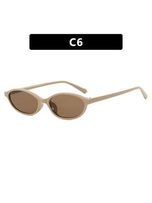 Oval-shaped Small-framed Sunglasses