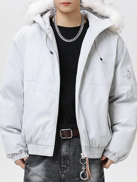 Large Fur Collar Workwear Parker