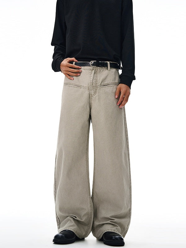 Liber Autumn Neutral wear Pocket decoration Solid Color Jeans