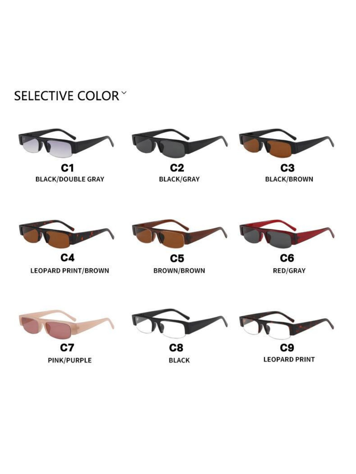 Full-frame Square Fashion Glasses