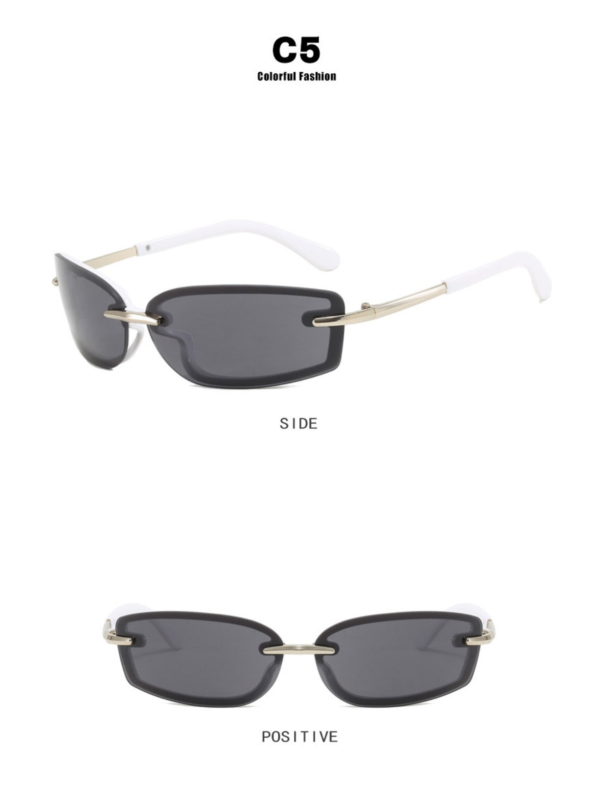 Frameless Square Sunglasses