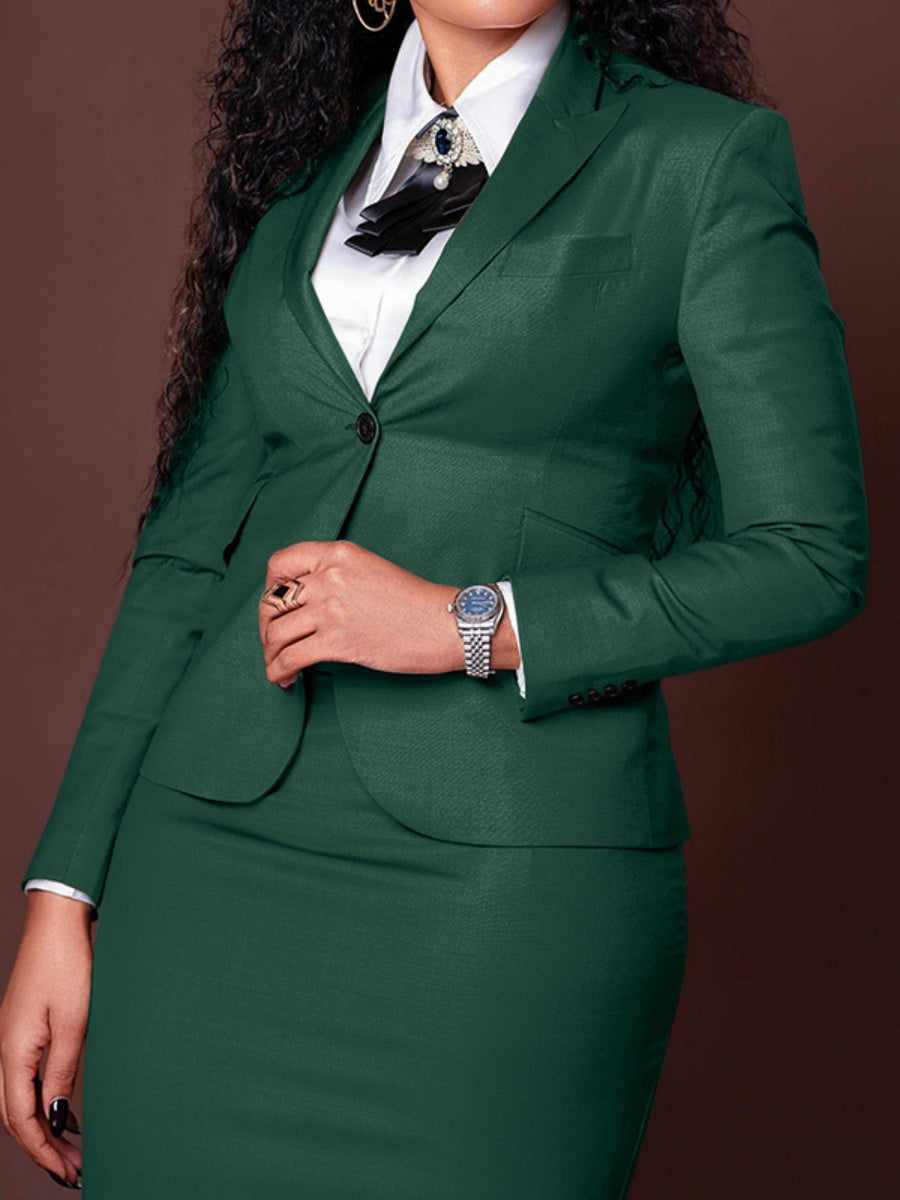 Profession Long-sleeved Suit Bodycon Dress Set 2-piece Sets