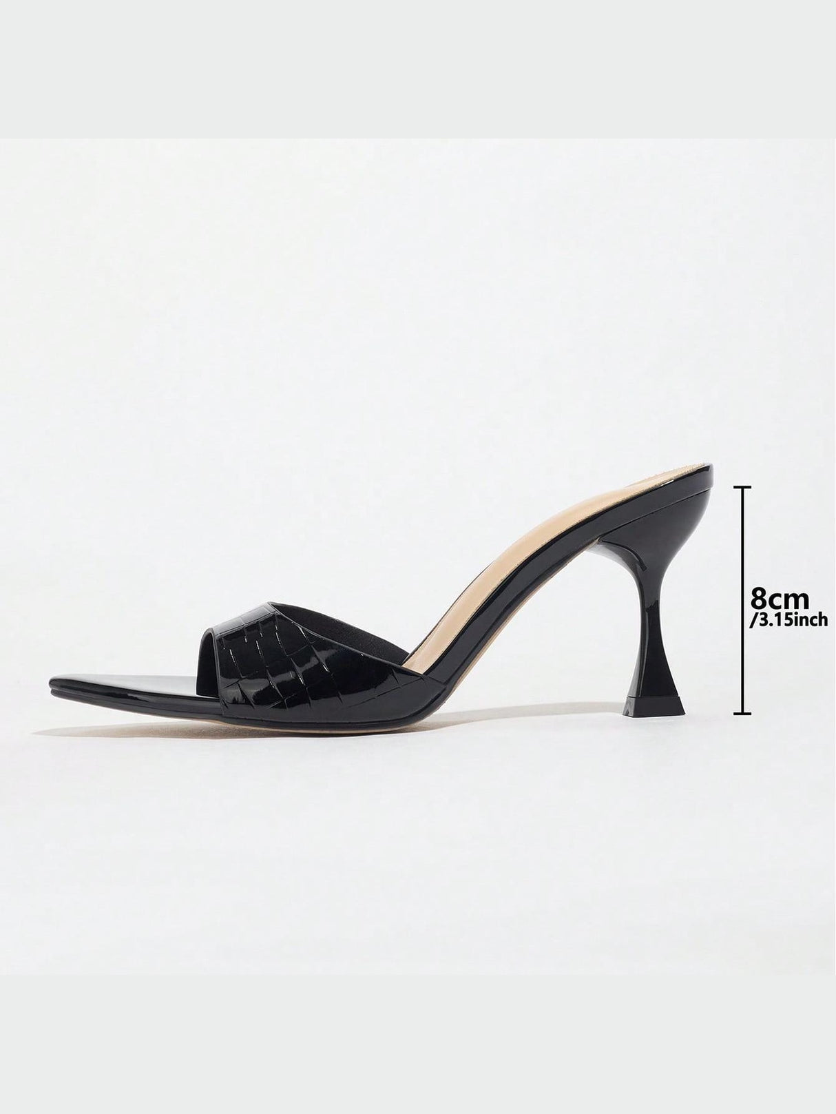 Embossed High-heeled Sandals
