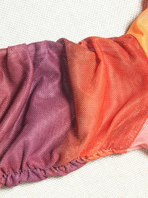 【SHIP AS USUAL】 Print Flared Long Sleeves Crew Neck Hip-hugging Maxi Dresses