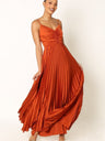 Camisoles Green Formal Dress Crimp Maxi Dresses