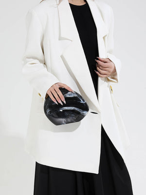 Oval Acrylic Seashell Evening Crossbody Bag