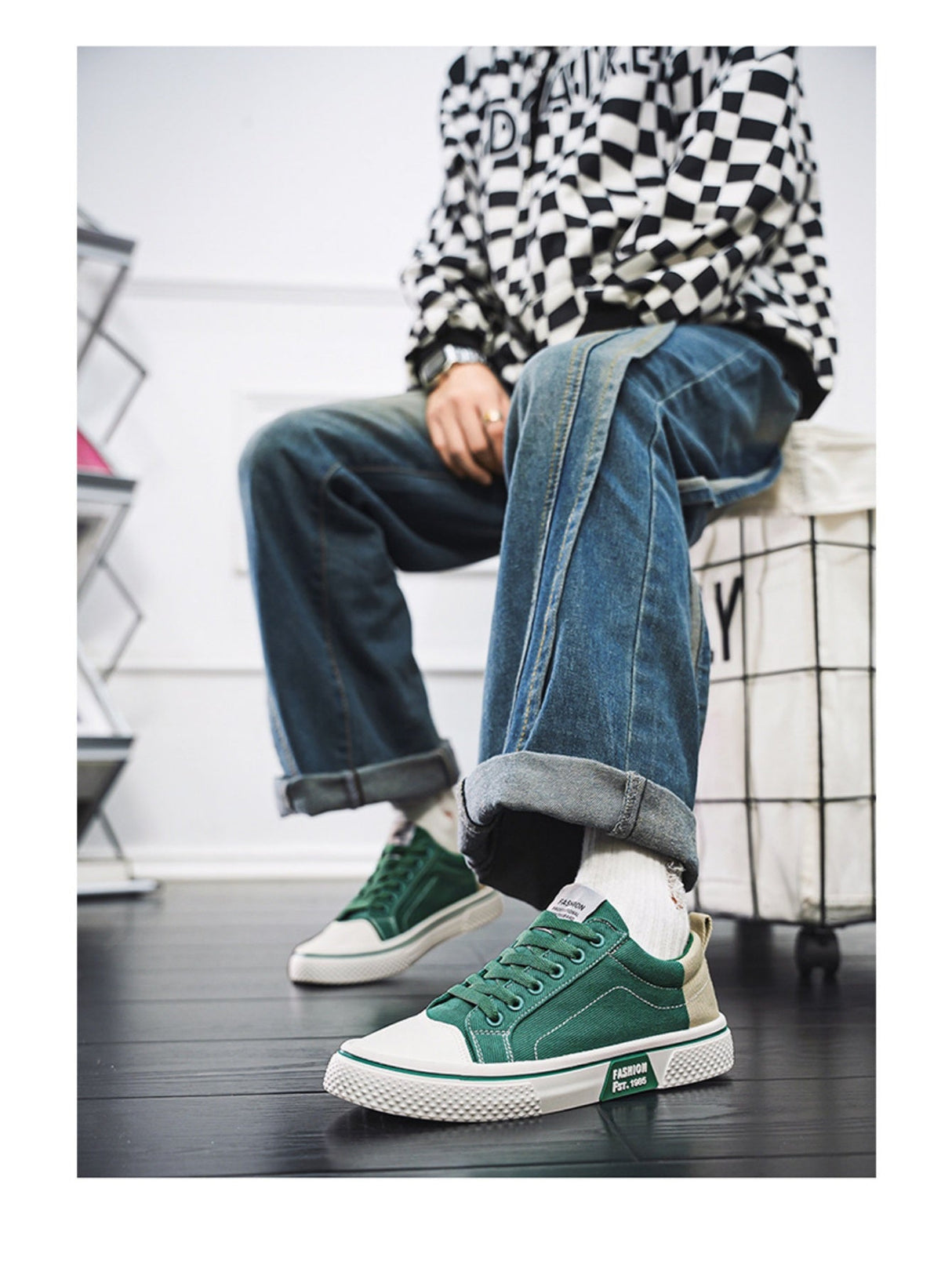 Liber Four Seasons Colorblock Canvas Men's Casual Sports Shoes