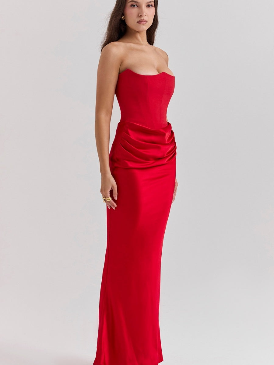 Satin Bob Bob Sexy Slim-fit Mermaid Long Dress