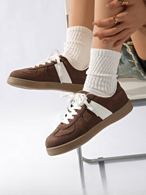 Retro Color-blocked German Training Shoes And Sneakers