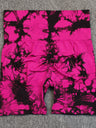 Seamless Tie-dye High-waisted, Tummy-flattening, And Butt-lifting Yoga Shorts