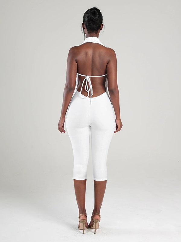 A-line, Backless, Drawstring Bodysuit
