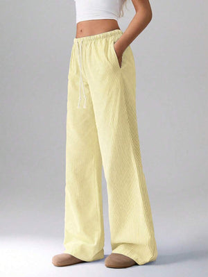 Striped Casual Wide-Leg Pants