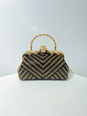 Liber Four Seasons ACC Rivet Diamond Shell Bag