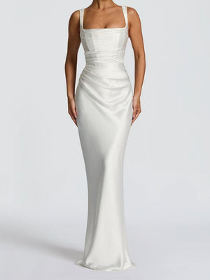 Eng anliegende, hüftbetonte Maxikleider mit Schleife für Partys