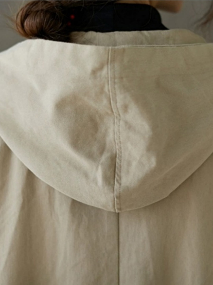 Oversized Hooded Trench Coat