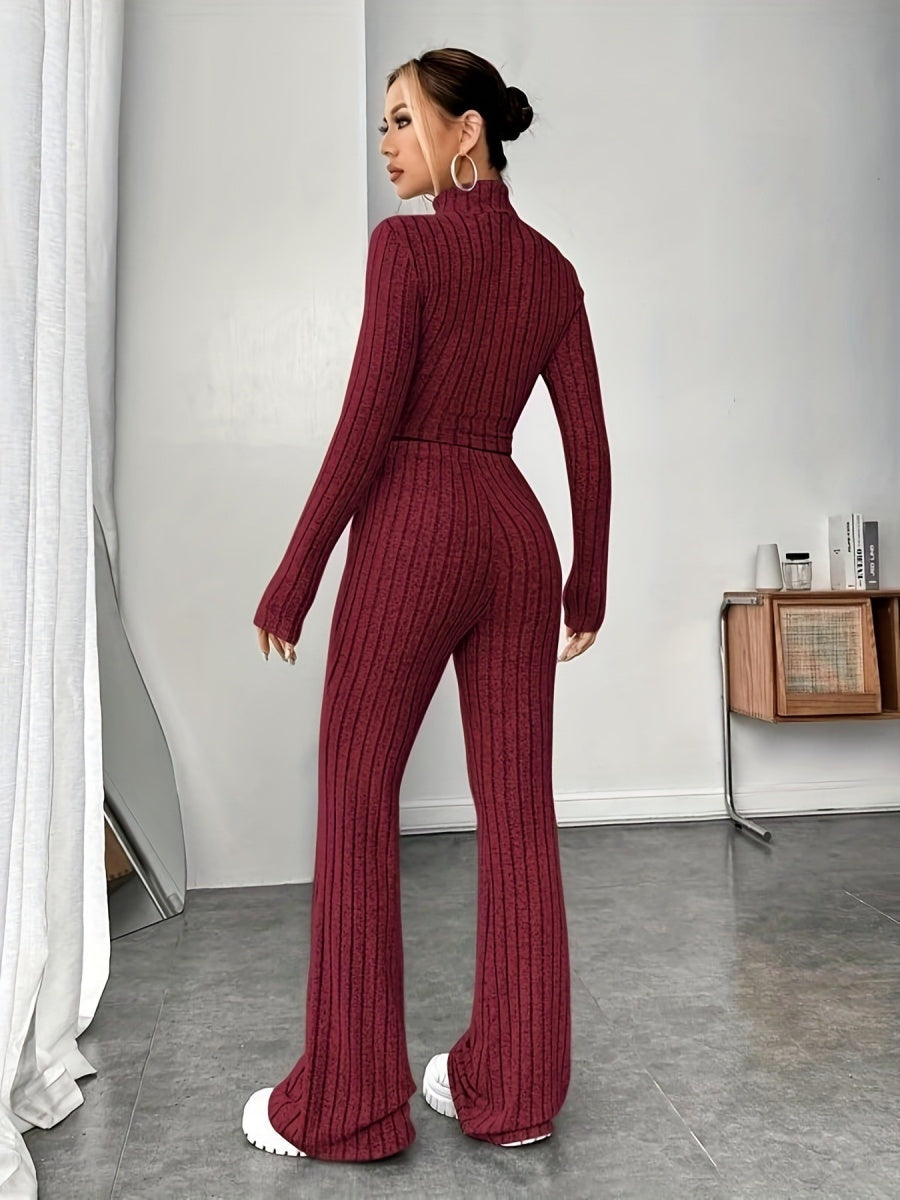 Liber Autumn Women's Solid Color 2-piece Sets