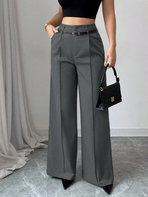 High Waist Loose Straight Pants
