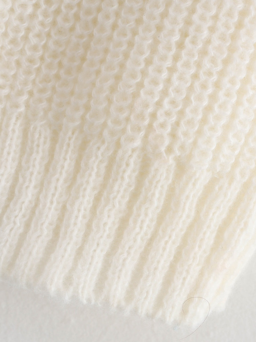 Lace up 3D Bow Short sleeve Knitting Sweaters