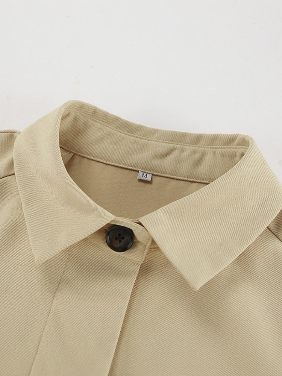 Liber Autumn Women's Trench Coats Solid Color Jackets