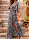 Floral Print Slimming Long Dress