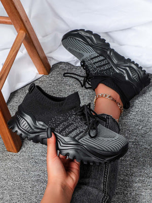 Color-blocked Unisex Casual Sneakers