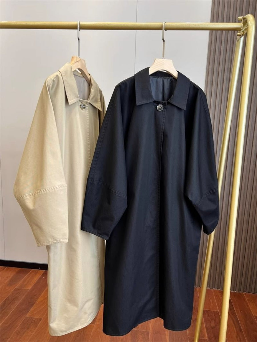 Batwing Sleeves Long Trench Coats