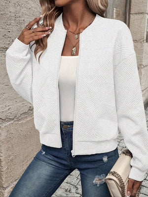Liber Autumn Women's Zipper Geometric Patterns Jackets