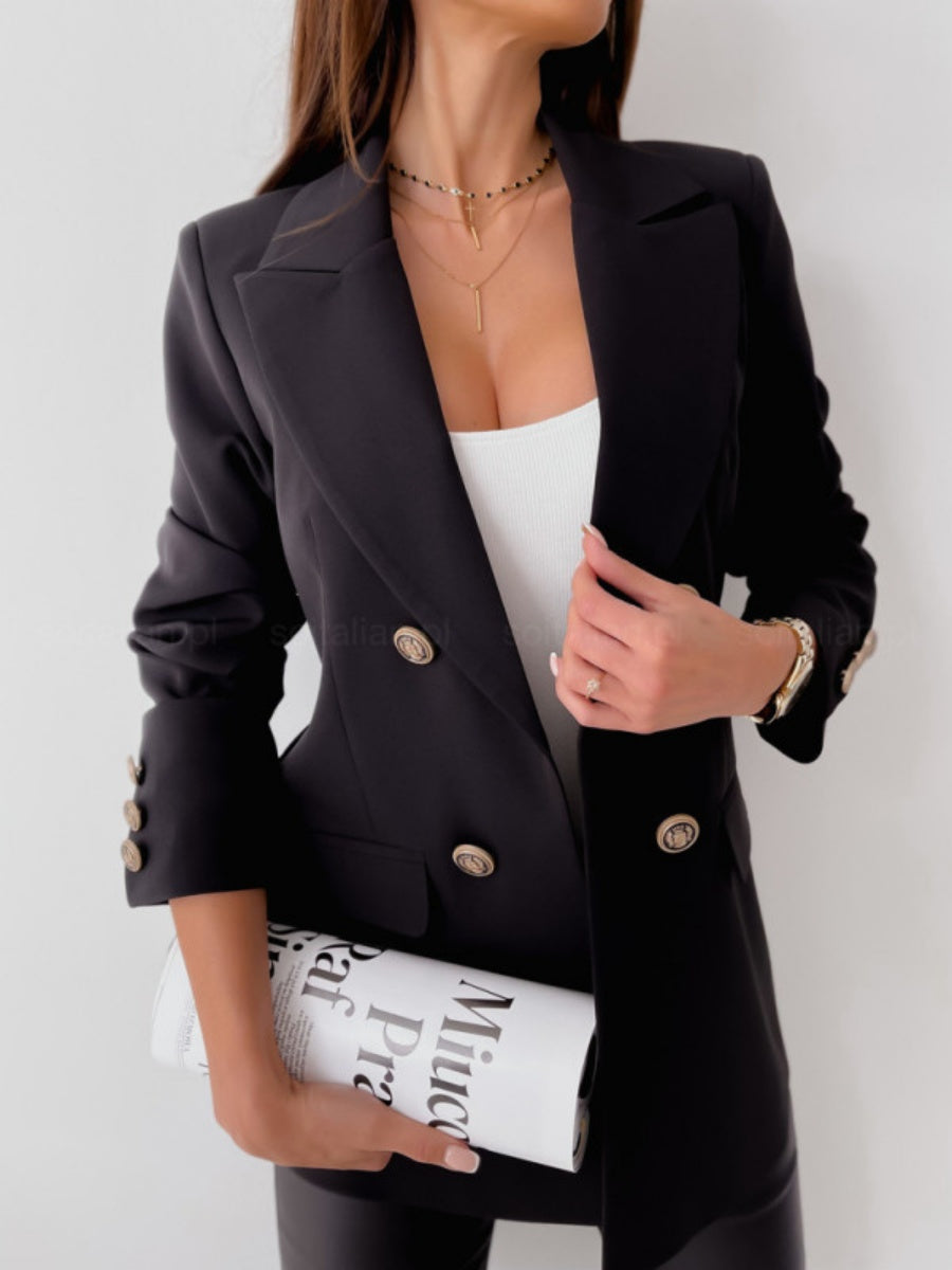 Buttons Double Row Commuting Blazers
