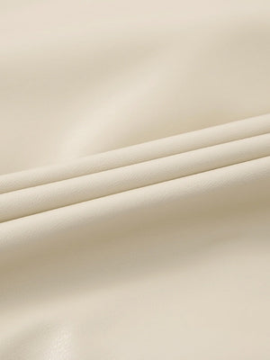 Bodycon Style Matte Fleece Lining PU Leather Slit Sexy Workplace Casual Skirt