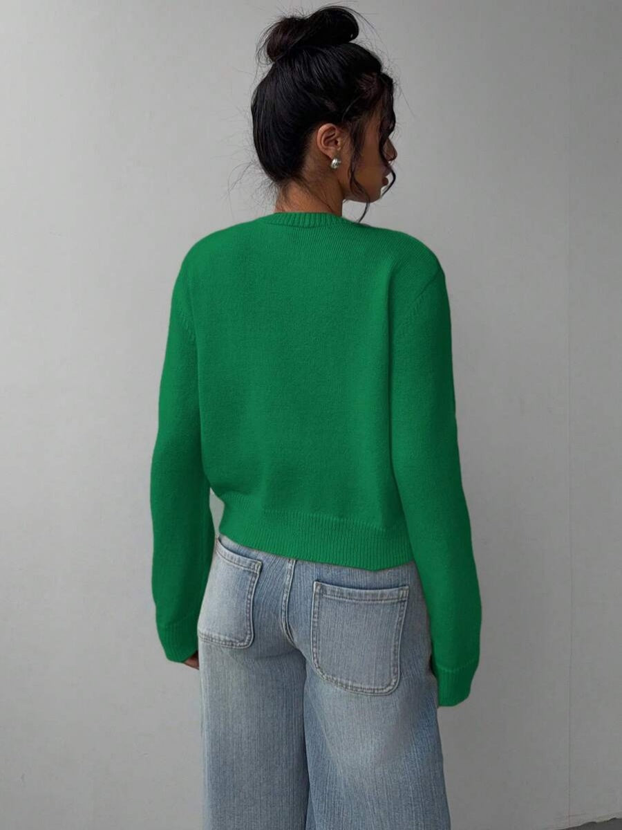 Thread Solid Color Simplicity Cardigans