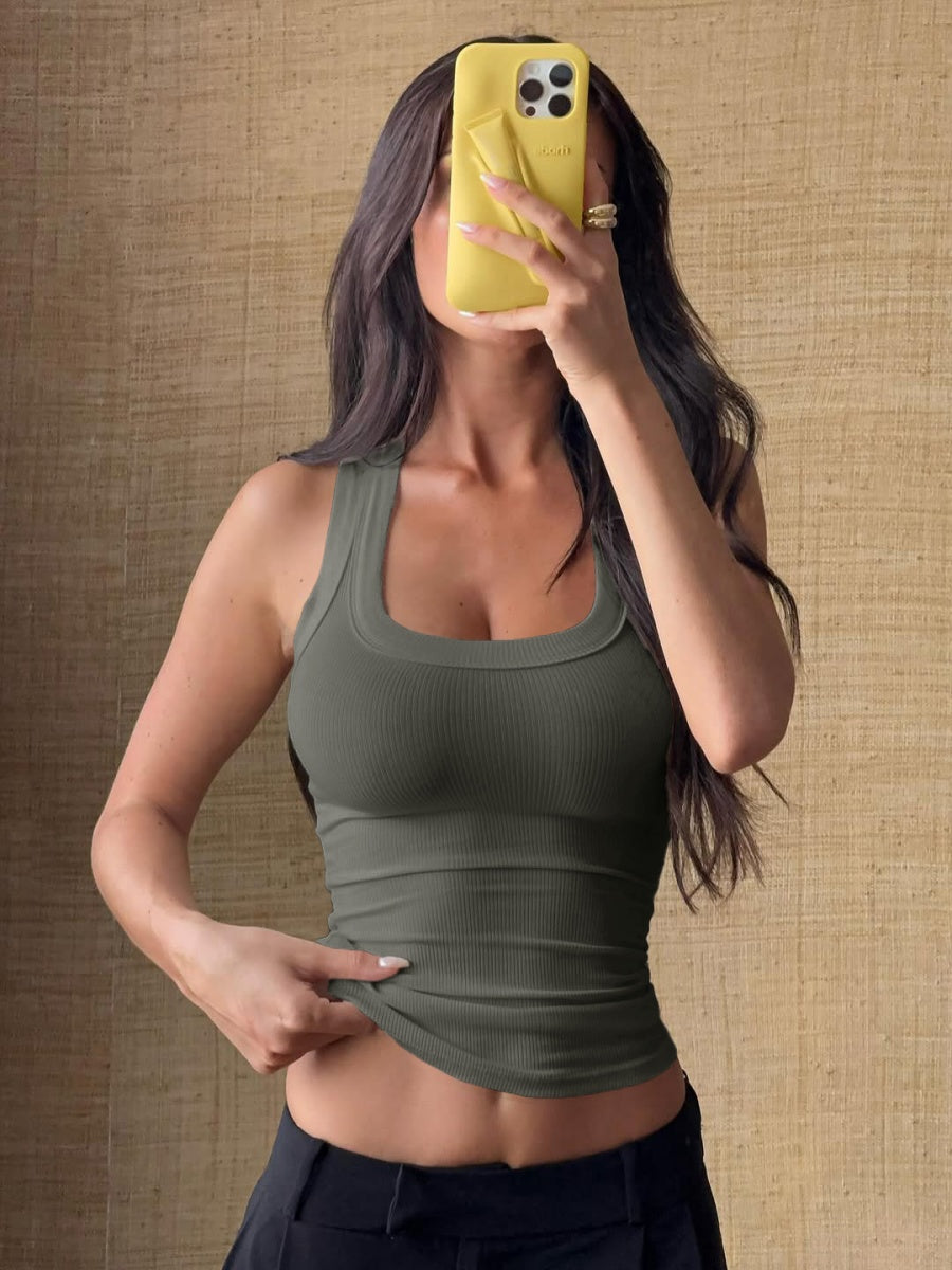 Solid Color Versatile Halter Top