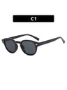 Riveted Arrow Small Frame Oval Sunglasses