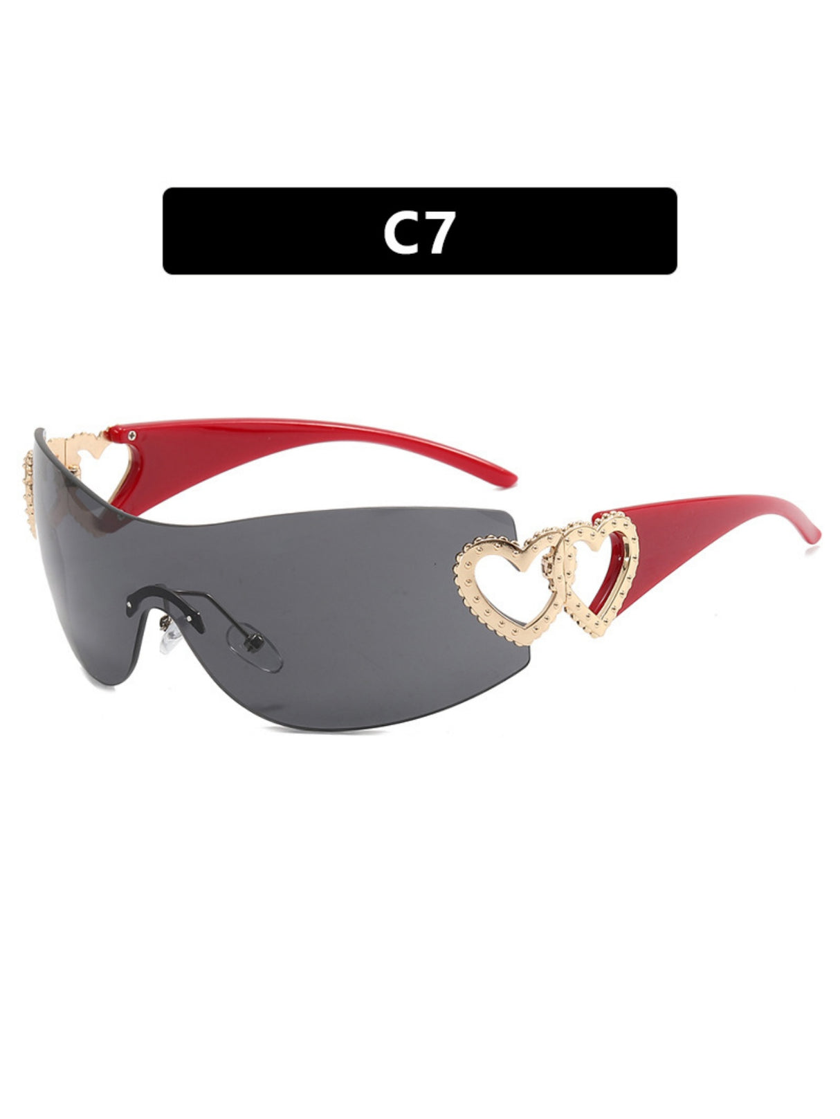 Heart-shaped Frameless Fashion Glasses