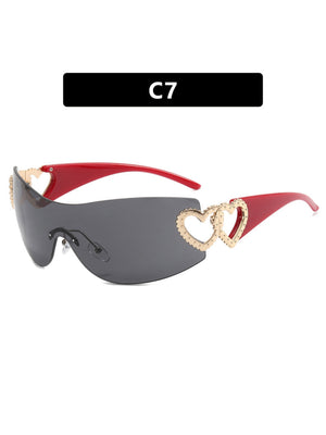 Heart-shaped Frameless Fashion Glasses