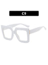 Color-blocked Square Oversized Stylish Glasses