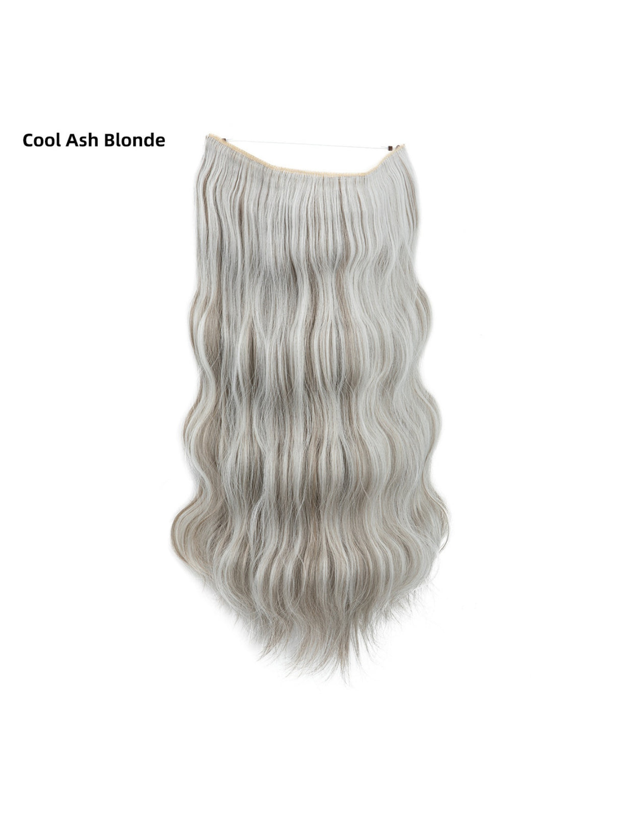 One-piece Hairpiece, Long Wavy Curls, Seamless Synthetic Fiber Wig