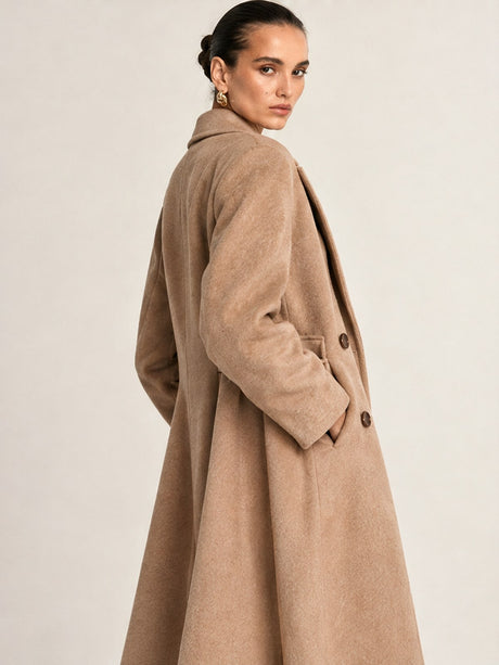 Mid-length Woolen Cloth Double-breasted Woolen Cloth Coats