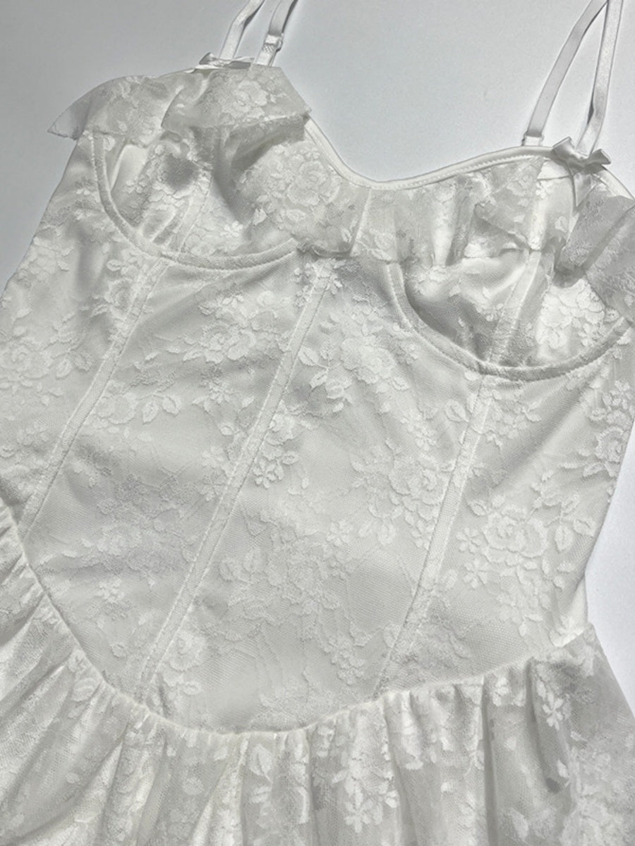 Lace Ruffle Sexy Mini&Short Dresses