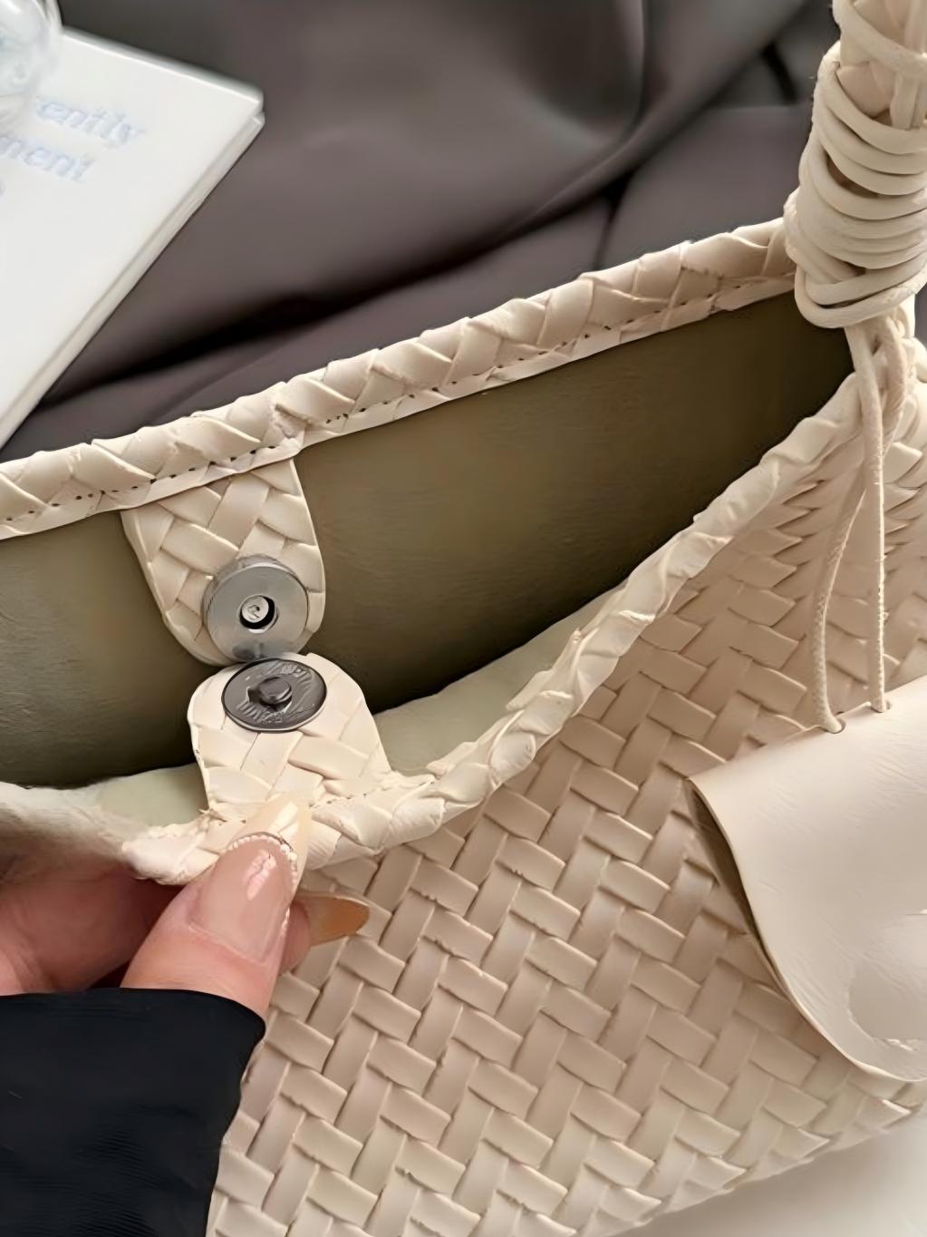 Woven Embossed Handbag