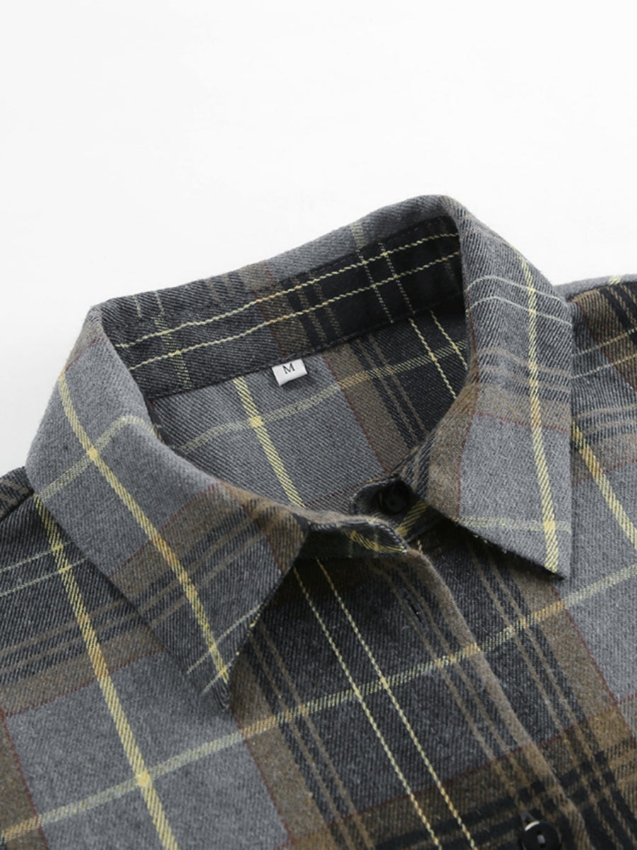 Liber Autumn Women's Plaid Plaid Shirts