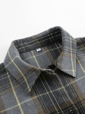 Liber Autumn Women's Plaid Plaid Shirts