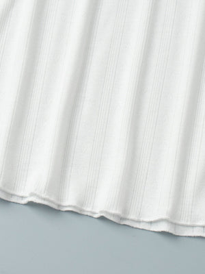 Ensemble de nuit deux pièces à manches longues en maille jacquard ajourée à motif cœur