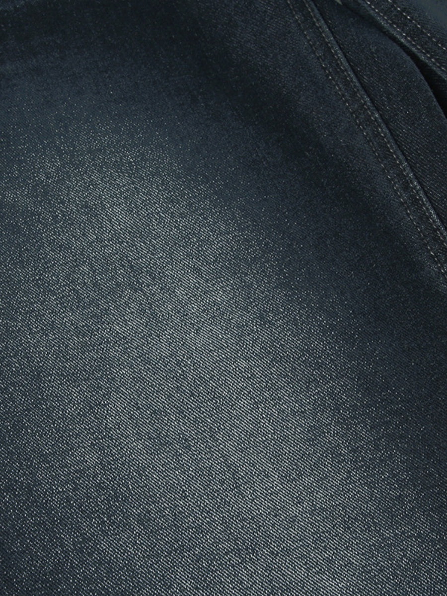 Zipper Wide Leg Mopping Jeans