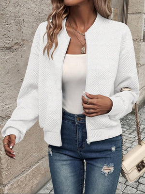 Liber Autumn Women's Zipper Geometric Patterns Jackets