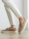 Color-blocked Tassel Slip-on Loafers