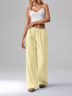 Striped Casual Wide-Leg Pants