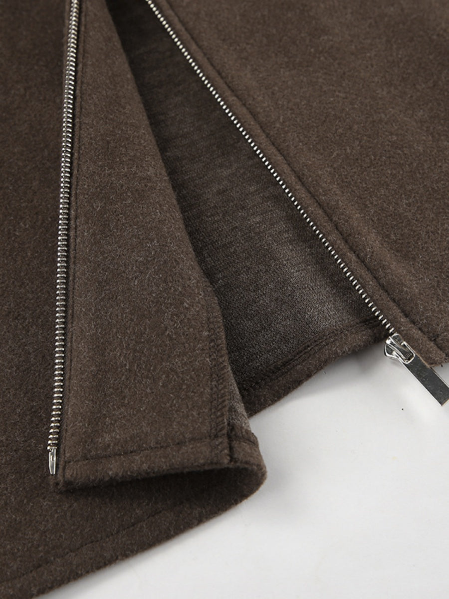 Brown Zip-Front Jacket